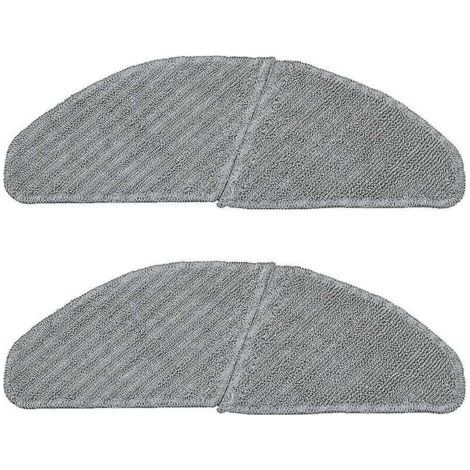 QORVA-Lot de 2 serpillères en polyester pour aspirateur robot (1/3)