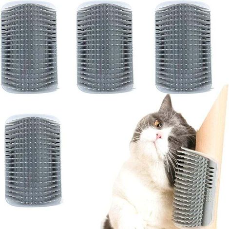 4Pcs Cat Self-Cleaning Comb with Head Massage and Catnip for Beauty Care (1/4)