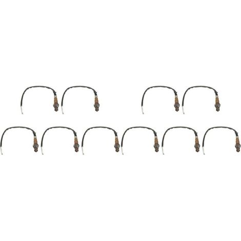 Adecuado para 10 sensores de oxígeno de gas universales de 4 cables O2 Lambda O2 sensor 0258986602 0258986507 Adecuado para -