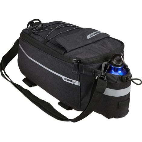 1x Sac porte-bagages vélo, étanche, isolé, avec poche bouteille, sangles auto-agrippantes, pour transport accessoires (1/5)