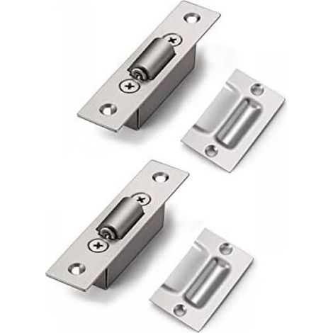 (90×20×28mm)Loquet à Rouleaux de Porte en Acier Inox Dissimulés Mortaise Taille 20mm Rouleau Loquetaux pour Armoire Cuisine Salle de Bain Chambre Placards Meubles (1/5)