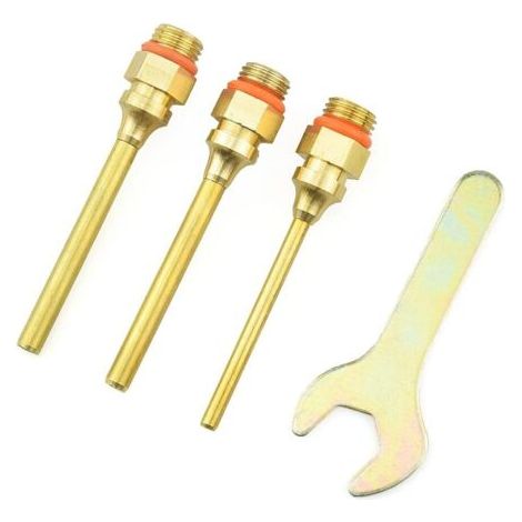 Ensemble de douilles de pistolet à colle chaude, 70 mm, embout de buse de pistolet à colle en cuivre (3 tailles) et assortiment de clés pour réparations à domicile (1/5)