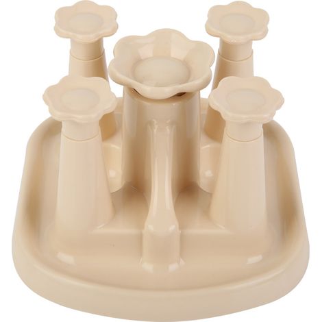 Porte-Tasse Egouttoir - Support Séchage 4 Tasses - Base Récupération Eau - Design Rétractable - Couleur Khaki (1/5)