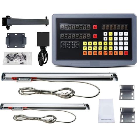 Échelle linéaire numérique Lathe Mill CNC 2 Axis Digital Readout SDS2MS Avec 2PCS KA300 Linear Glass Scales Dimensions Strokes 12 0mm To 1020MM pour la machine de tour de fraisage de moulin ( Color : (1/5)