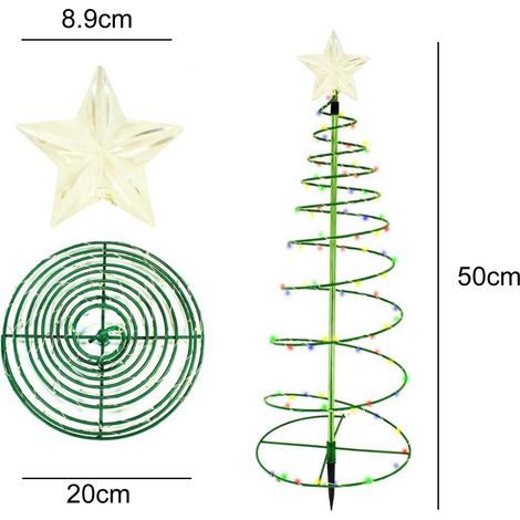 Décorations de Noël : mini sapin de Noël, terrasse extérieure, guirlandes lumineuses LED effet neige. (1/5)