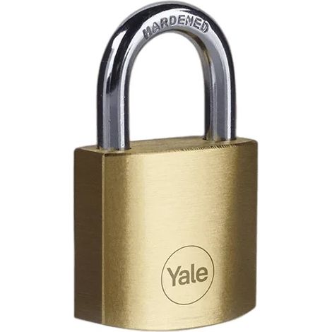 Cadenas en laiton YALE, anse courte 40 mm, avec clés assorties, type KA3.