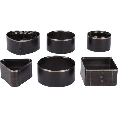 10 Pièces Emporte-Pièce en Acier Haut Carbone B020, Formes Multiples pour Découpe Cuir, Modèle de Découpe (1/5)