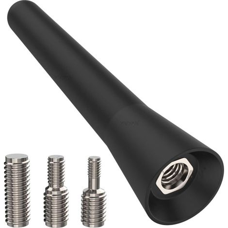 Antenna per auto FM DAB, mini antenna corta da 6,5 cm, con 3 viti M4 M5 M6, con potente funzione di ricezione FM/AM/DAB.