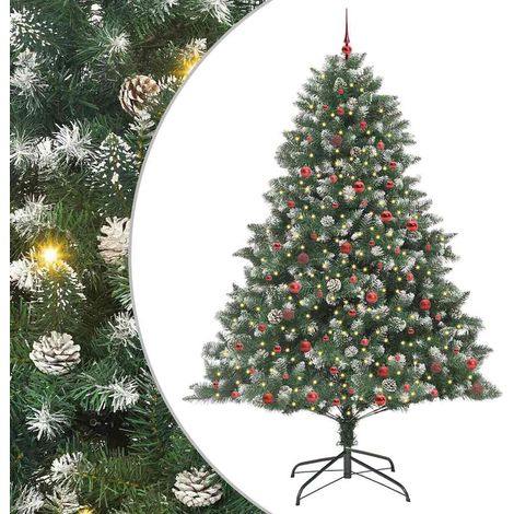 Árbol de Navidad artificial Verde 240 cm PVC, Plástico y Acero vidaXL (1/5)