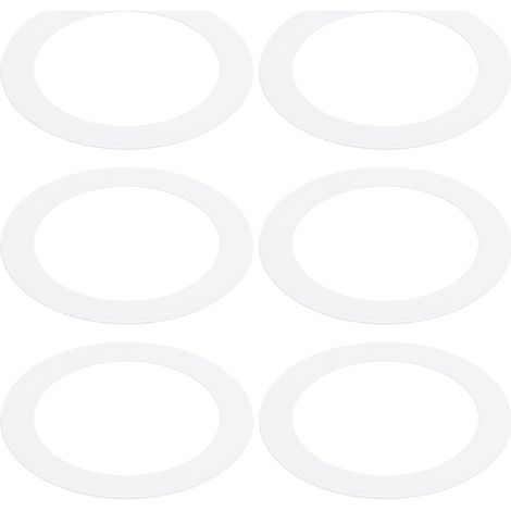 Catch Rings 4.92" ID 6.69" Od 6 Pcs Metal Matte White For Cover Recessed Luminaires (1/5)