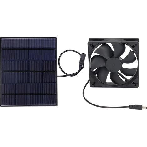 Tragbarer 3,5-W-6-V-Solarventilator, der über ein Solarpanel betrieben wird, ideal für Hühnerställe, Hunde und Haustiere, Camping oder den Einsatz im Freien. (1/5)