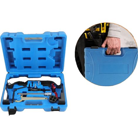 Kit de ajuste del bloqueo de sincronización del motor, acero de alta resistencia, longitud 38 cm, ancho 27 cm, altura 12 cm, peso 7 kg. (1/5)