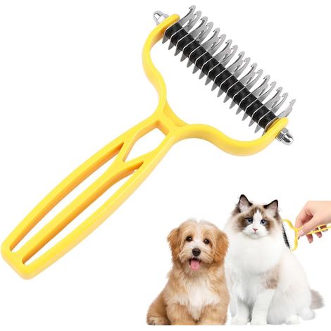 Râteau Toilettage Animaux Outil massant animaux Brosse-peigne sous-poil toilettage chiens Pour Pelage Court Et Épais Chiot Animaux Salle De Bains Salons Refuge (1/5)