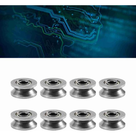 10 roulements à billes à gorge V 4x13x6mm pour systèmes de guidage linéaire et rails (1/5)