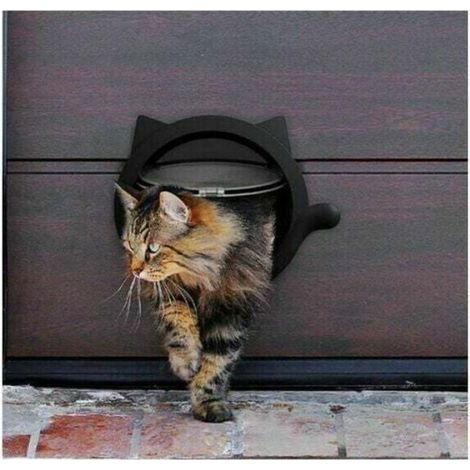 Chatière Chat Flip, XU, Chatière Chien Chatière Blanc Hole, produit qualité supérieure, durable et fiable, matériaux sélectionnés, c (1/4)