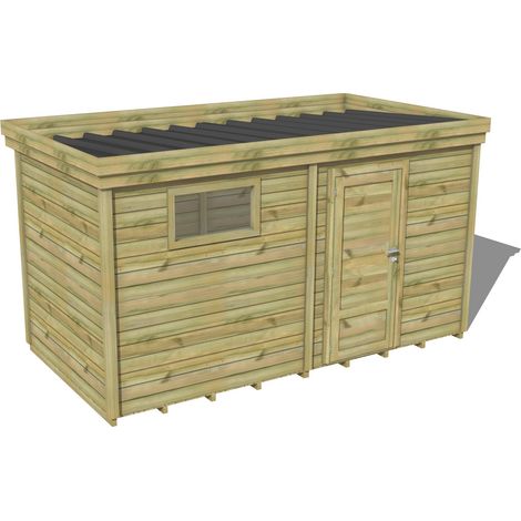 ABRI DE JARDIN bois traité 27mm, 5,2x2,1m, 11m2, Plancher (1/3)