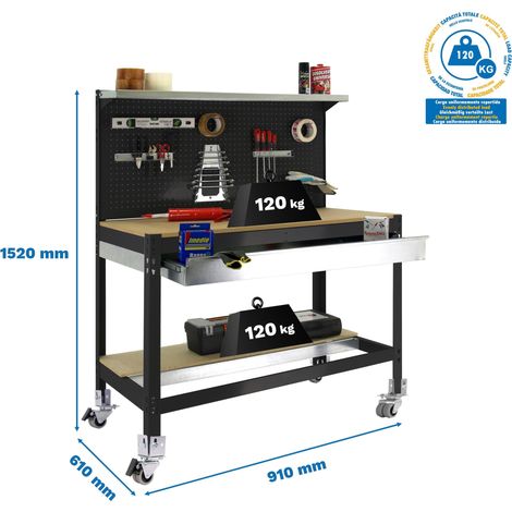 Simonrack Arbeitsplatz aus robustem Anthrazit-Metall