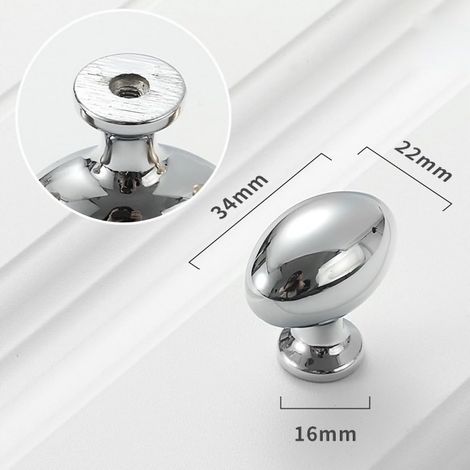 Private Label-1x Boutons d'armoire Boutons de meubles ovales Bouton de tiroir Poignées de cuisine de commode Poignées de meubles de luxe Poignées d'armoire en alliage de zinc