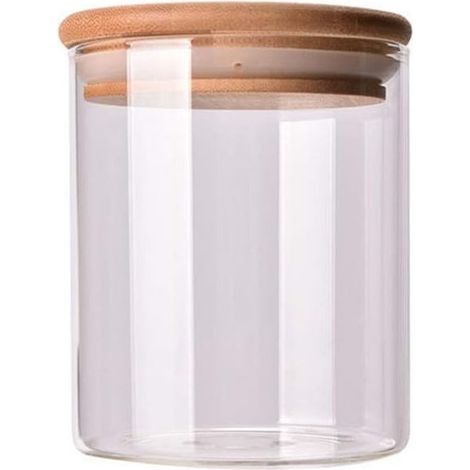 Bocaux de stockage bocaux en verre bocaux à épices récipient en verre hermétique avec couvercle bocal de stockage ensemble stockage en verre pots à épices de thé de cuisine-Fei Yu (1/3)