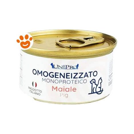 Unipro Dog&Cat Adult Omogeneizzato Maiale - Lattina 85 Gr -