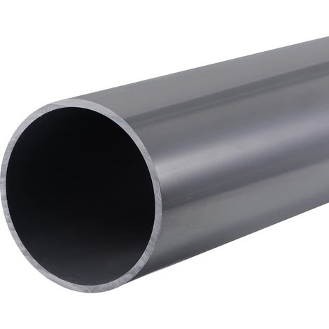 Tuyau rigide en PVC 81,4 mm x 90 mm x 0,33 m, gris clair (1/5)