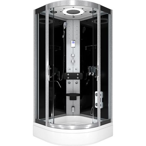 Dampfdusche Duschkabine Sauna Dusche D58-63T2-EC 100x100 cm mit 2K Scheiben Versiegelung (1/5)