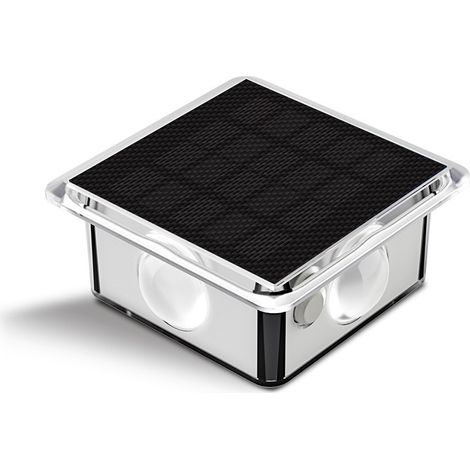 Luces solares para exteriores, alimentadas por energía solar, 8 modos, resistentes al agua, para muros de terrazas, caminos y patios, paquete de 2