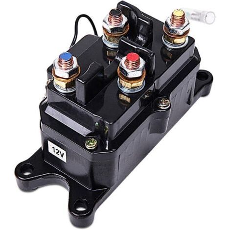QORVA-Relais de solénoïde de treuil électrique 12 V renforcé, équivalent à 250 A, pour VTT/UTV de 907 à 2268 kg (2000 à 5000 lb).