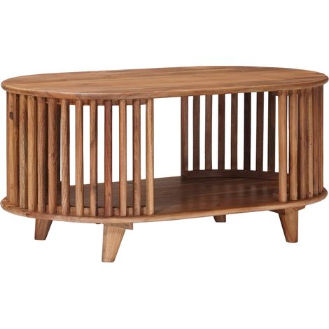 Maison Exclusive - Table basse faite main Marron Teck 85 x 50 x 40 cm (1/5)
