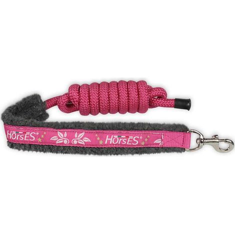 Arancione - Lunghina Horses Joy per cavalli con impugnatura in nylon rivestita in pelo