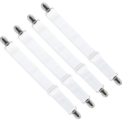 Tendeurs draps housse réglables 65-200cm – Fixation sangle ajustable pour drap lit et canapé – Lot de 4 – Maintien sécurisé et tension optimale