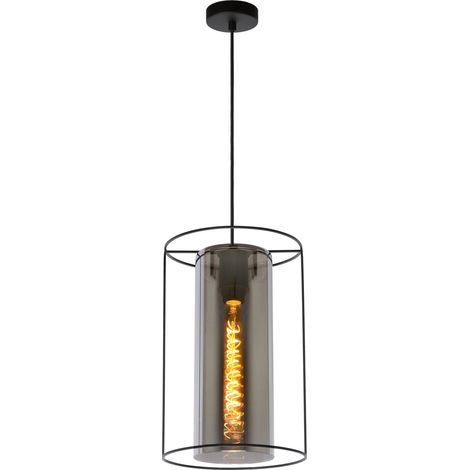 Lustre Lucide Dounia métal 3xE27 dimmable noir/gris (1/5)