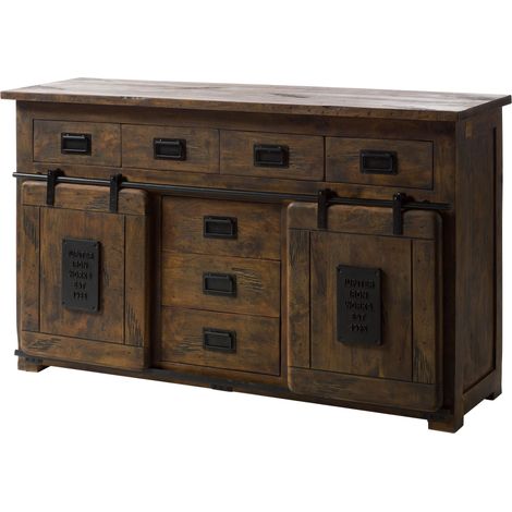Sideboard Mango 150x45x90 braun lackiert RAILWAY 419