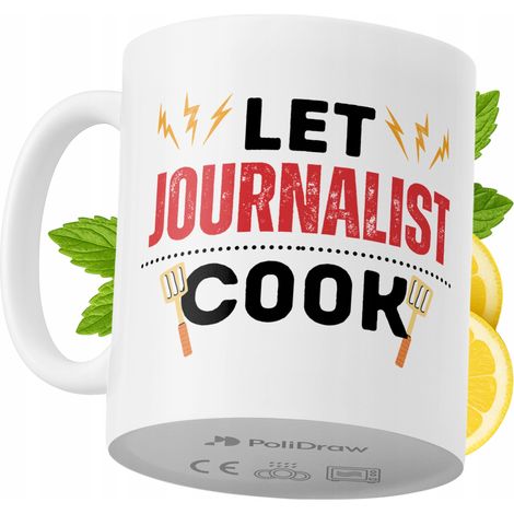 Mug humoristique pour journaliste, avec un texte amusant et un design graphique original. Idéal pour les anniversaires, les fêtes et les occasions spéciales. Mug premium pour la maison, le bureau et l (1/5)