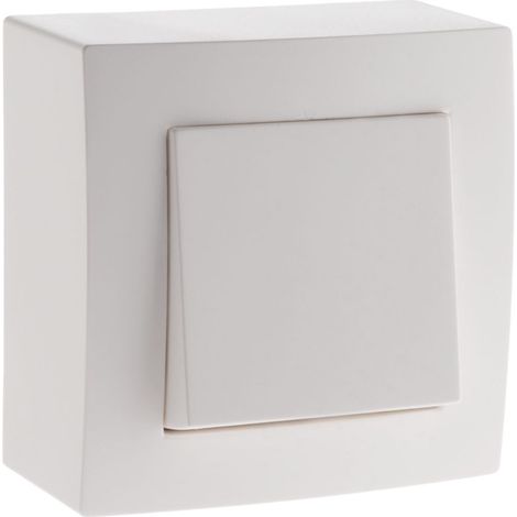 Zenitech – Interrupteur complet va et vient 10A saillie – Installation facile – Bornes automatiques pour câblage rapide – Polycarbonate blanc