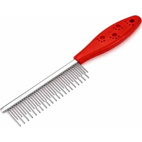 Peigne d’Animaux de Compagnie en Acier Inoxydable, Peigne pour Chien Chat, Excellent Outil pour les Enchevêtrements, pour Éliminer les Cheveux Morts (1/5)