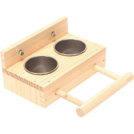Vogelständer und Futternäpfe, Sitzstange aus Holz für Vogelkäfigdekorationen