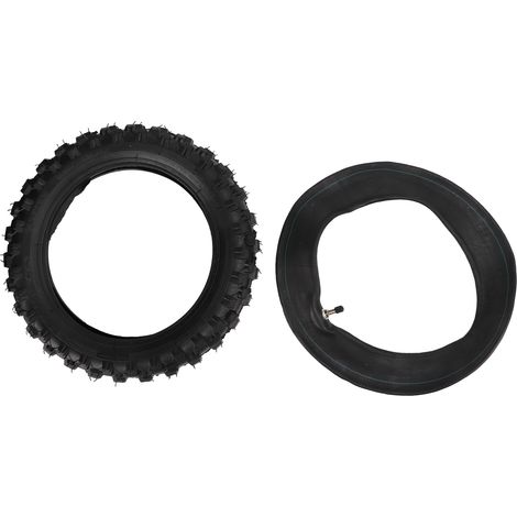 2.50‑10 Pneu Tout Terrain et Chambre à Air de Remplacement pour Moto Cross CRF50, Valve Droite (1/5)