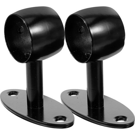 Acier Inoxydable Noir Support de Main Courante 2 Pcs pour Escalier (1/5)