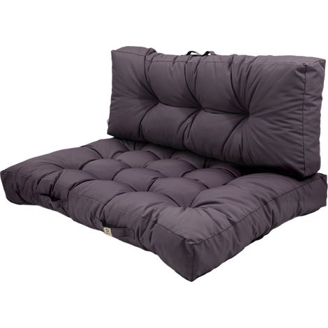 Lot de coussins pour palette 120x80cm – Polyester Oxford imperméable – Anti-UV – Doublure ouate polyester (1/5)