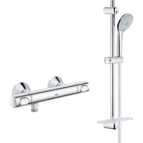 Grohe Thermostat-Brausemischer-Set + komplettes Duschset 3 Düsen EUPHORIA 110 (34840000-EUPHORIA3)