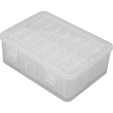 Coffret Rangement Transparent 14 Petites Boîtes avec Couvercle Hermétique pour Poudre Maquillage, Perles DIY et Loisirs Créatifs (1/5)