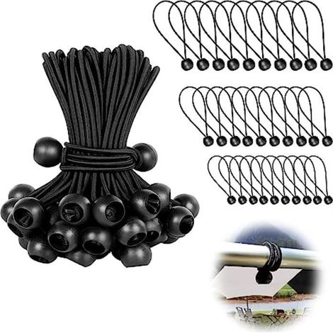 Elastischer Planenspanner - 60 Stücke aus hochwertigem Gummi - Weiß