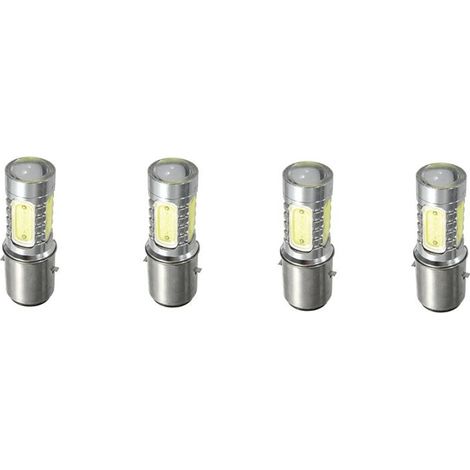 lampadine LED bianche da 12V Ba20D H6 per fari di moto, biciclette, ciclomotori e ATV. (1/2)