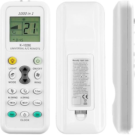 Telecommande Universelle Clim pour Climatiseur Fujitsu Samsung Daikin LG Hisense, Télécommande D'Énergi Faible pour Gree Midea Sanyo Toshiba Haier Sharp Geepas Panasonic etc (1/5)