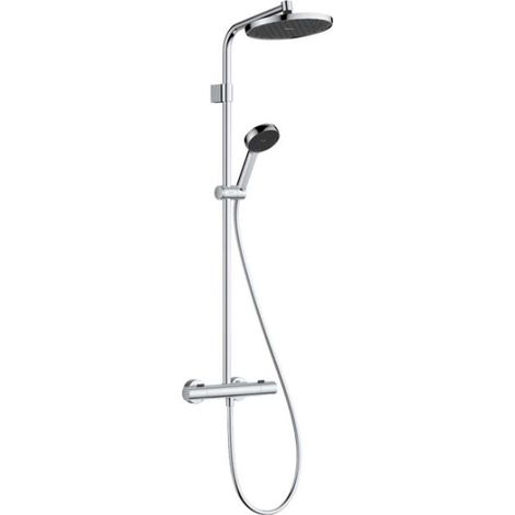 Hansgrohe Activera S - Brauseset mit Thermostat, Durchmesser 24 cm, 2 Strahlarten, EcoSmart, Chrom 28078000