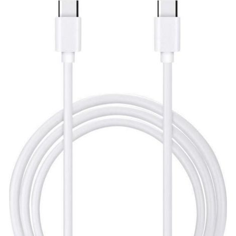 Câble Cordon USB Type-C Mâle vers USB Type-C Mâle, Blanc 1m (1/4)
