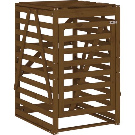 Maison Exclusive - Mülltonnenbox Honigbraun 84x90x128,5 cm Massiv