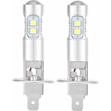 Scheinwerferlampen, 2 x H1 6000 K Ultraweiß 100 W LED-Scheinwerferlampen-Set für Abblendlicht