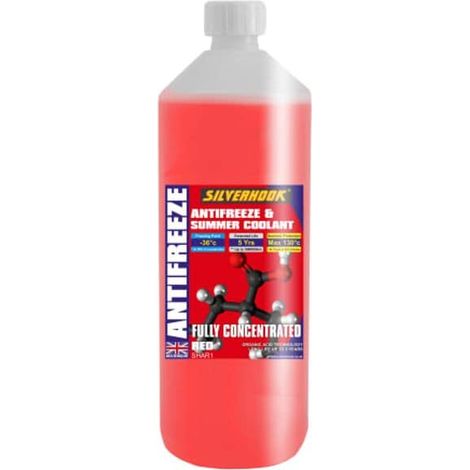 Silverhook SHAR1 Fully Concentrated Antifreeze O.A.T. Red 1 litre D/ISHAR1